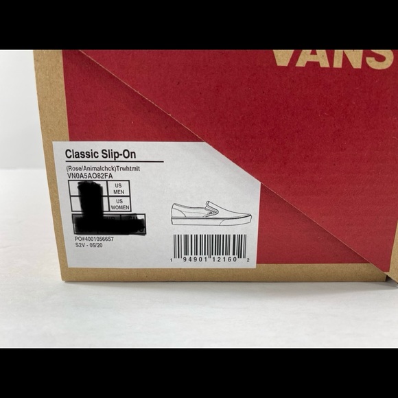 Vans Classic Slip-On Rose Animal Checkerboard Shoe - Picture 5 of 6